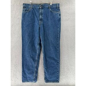 Vintage Levis 540 Leather Blacklabel Mens 42x32 (41x32.5 Act)‎ Blue Medium Wash